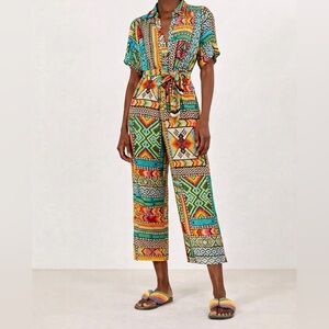 Farm Rio Banana Scarves Jumpsuit – Size S NWT